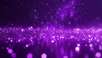 Poster - Stunning Abstract Purple Sparkle Particles Background - A Mesmerizing Visual Experience with Vibrant Colors and Enchanting Light Effects, Perfect for Creative Projects and Digital Artistry