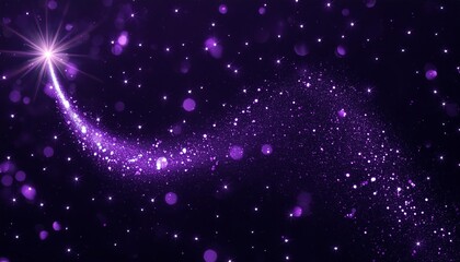 Poster - abstract purple sparkle particles background: a stunning visual of ethereal light and colorful eleme