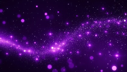 Poster - stunning abstract purple sparkle particles background - a mesmerizing visual experience of glimmerin