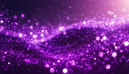 Poster - Stunning Abstract Purple Sparkle Particles Background - A Mesmerizing Display of Shimmering Light and Colorful Bokeh Effects Perfect for Creative Projects, Digital Art, and Graphic Design