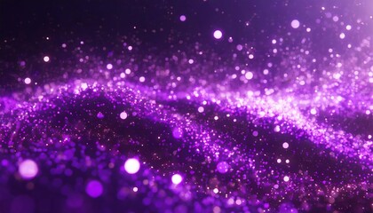 Poster - Stunning Abstract Purple Sparkle Particles Background - A Vibrant Display of Glittering Lights and Soft Bokeh Effects for Creative Projects and Digital Designs