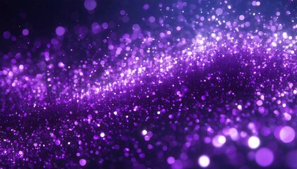 Poster - Abstract Purple Sparkle Particles Background - A mesmerizing and vibrant digital artwork featuring a stunning array of shimmering purple particles, perfect for enhancing designs and