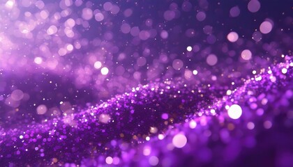 Poster - Stunning Abstract Purple Sparkle Particles Background - A Mesmerizing Visual Experience of Glittering Lights and Vibrant Colors for Creative Projects and Digital Art