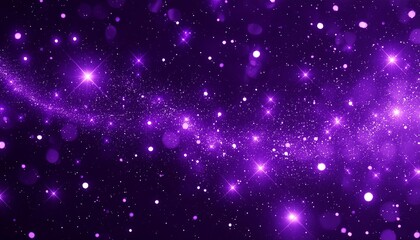 Poster - Stunning Abstract Purple Sparkle Particles Background - A Captivating Visual Experience Featuring Ethereal Purple Hues and Shimmering Particles Perfect for Creative Projects and Digital