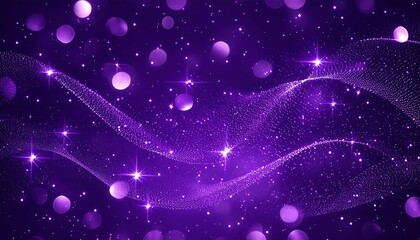Poster - Stunning Abstract Purple Sparkle Particles Background - A Beautiful and Enchanting Visual Experience for Your Creative Projects, Perfect for Digital Art, Websites, and Graphic Designs.