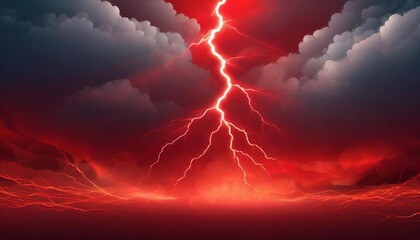 Poster - stunning abstract red lightning cloud background banner - vivid and dynamic design perfect for websi