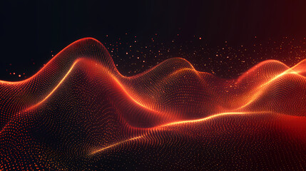 Wall Mural - Red christmas abstract background. glowing background with golden dust, sparkles, shimmer, particles. new year mockup for celebrating. generative ai. Radiance. Illustration