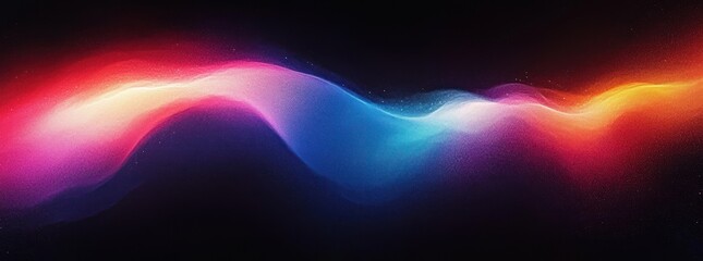 Poster - Colorful abstract gradient background glowing neon wave texture dark vibrant design smooth light bright poster wallpaper