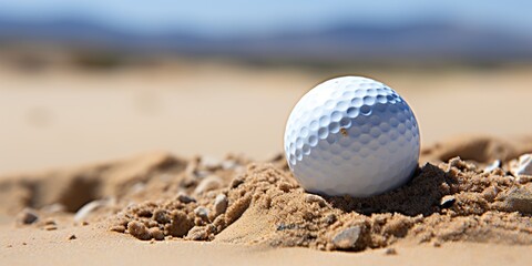 Sticker - golf ball on the sand