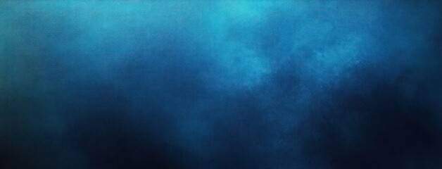 Poster - Deep Blue Teal Gradient Abstract Background with Grainy Texture and Soft Lighting