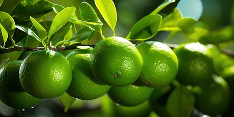 Canvas Print - green olives on tree