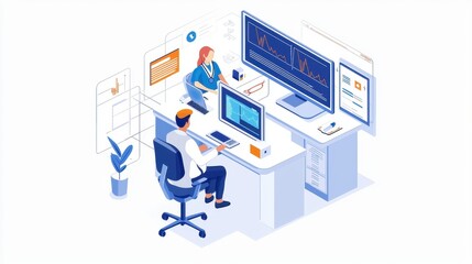 Poster - Telemedicine Consultation with Doctor and Patient in Modern Healthcare Environment