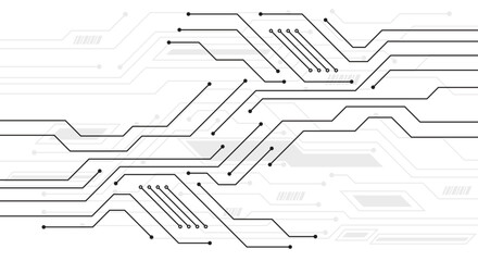 Poster - Abstract Technology Background, circuit board pattern. Dots and lines connection circuit design