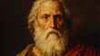 © Ali - Oil painting; aged man, long white beard.