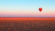 © indyntk - A hot air balloon drifting effortlessly in boundless skies, untouched by gravity, journeying toward the horizon, filled with hope and freedom