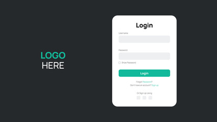 log in landing page web template, this design can be used for websites, landing pages, ui, mobile ap