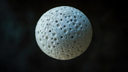 Poster - Close-up of a cratered celestial body against a dark background.