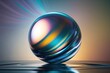 © Michael - Futuristic 3D Luminous Glass Sphere with Prismatic Gradient Flow for Dynamic Backgrounds and Wallpaper