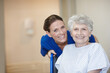 © peopleimages.com - Face, nurse and senior woman in hospital, smile and healthcare for recovery, assisted living and joy. Sick, retirement and elderly person with disability, caregiver and help for patient in clinic