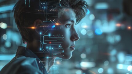  - futuristic digital technology background 