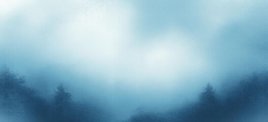 Poster - Soft Ethereal Landscape Pastel Blue Gradient Texture Background Design