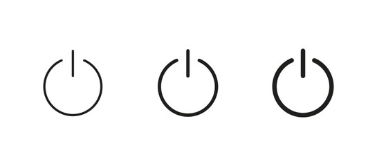 Poster - power buton icon set vector. Power Switch Icon