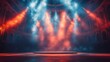 © zong - Intense Spotlight Beams Smoke Circular Stage Dramatic Arena Scene