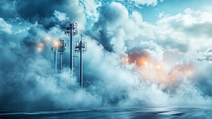 Poster - sophisticated weather monitoring system interconnected with global air traffic networks providing re