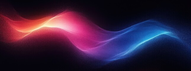 Poster - Glowing Abstract Color Wave Background Smooth Gradient Dark Blue to Bright Pink Vibrant Digital Art