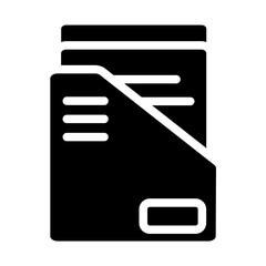 Sticker - Document Folder Solid Icon