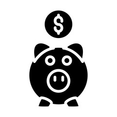 Wall Mural - Piggy Bank solid icon