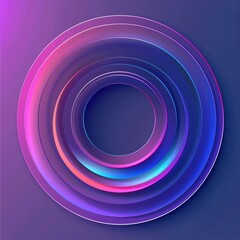 Poster - Vibrant Abstract Circular Pattern with Colorful Gradient Background
