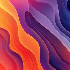 Poster - Vibrant Abstract Waves with Gradient Colors in Fluid Motion