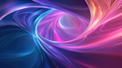 Poster - Abstract Swirling Light Patterns in Vibrant Colors and Gradients