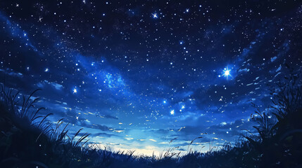 A sky filled with stars at night, showcasing the Milky Way.