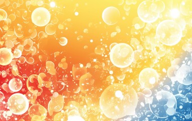 a playful gradient background with carnival colors. featuring bright reds, yellows, and blues. conve