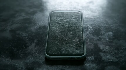 Dark Smartphone Mockup Grunge Texture Mobile Screen Technology Background