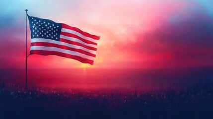 Memorial Day American Flag Background for Remembrance and Celebration