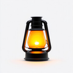 Classic lantern illuminating a cozy setting with warm light.