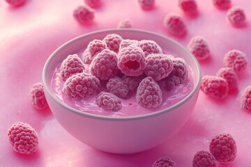 Canvas Print - Raspberry Yogurt Bowl