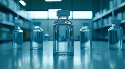 Aufkleber - A state-of-the-art lab where regenerative tissue samples are being cultured Stock Photo with side copy space