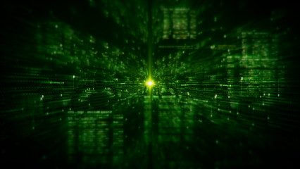 Leinwandbilder - Futuristic metaverse, hi-tech digital data telemetry with encrypted numbers, display dynamic background for computer desktop screen display format