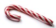 Minimalist Candy Cane Photography: Festive Red & White Striped Holiday Treat