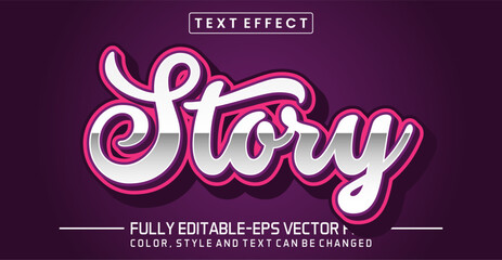 Poster - Story  font Text effect editable