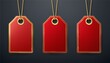 © Rahmat  - set of price tags or Red, Black, Gold Paper Price tags Badge hanging labels