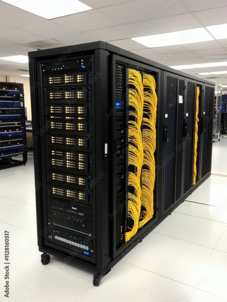 Data center operation server rack configuration tech hub equipment ...