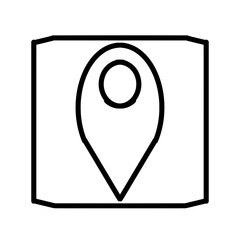 Wall Mural - location address, gps icon isolated on white background, vector svg