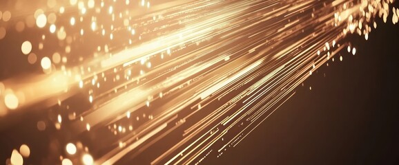 Poster - A dynamic display of golden sparks and light streaks creating a vibrant visual effect.