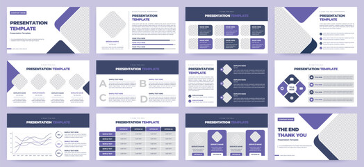 Wall Mural - modern presentation slide templates. infographic elements template set for web, print, annual report