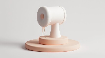 Aufkleber - A minimalist design of a gavel on a circular base, symbolizing authority or judgment.